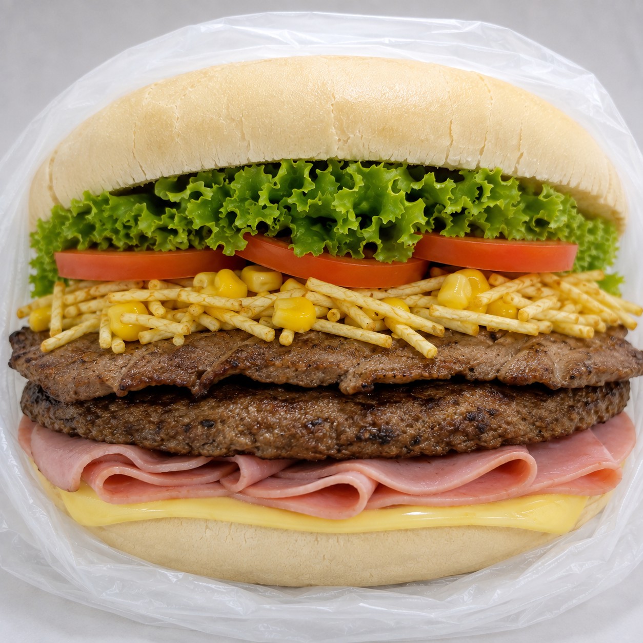 X-Filé com Hambúrguer